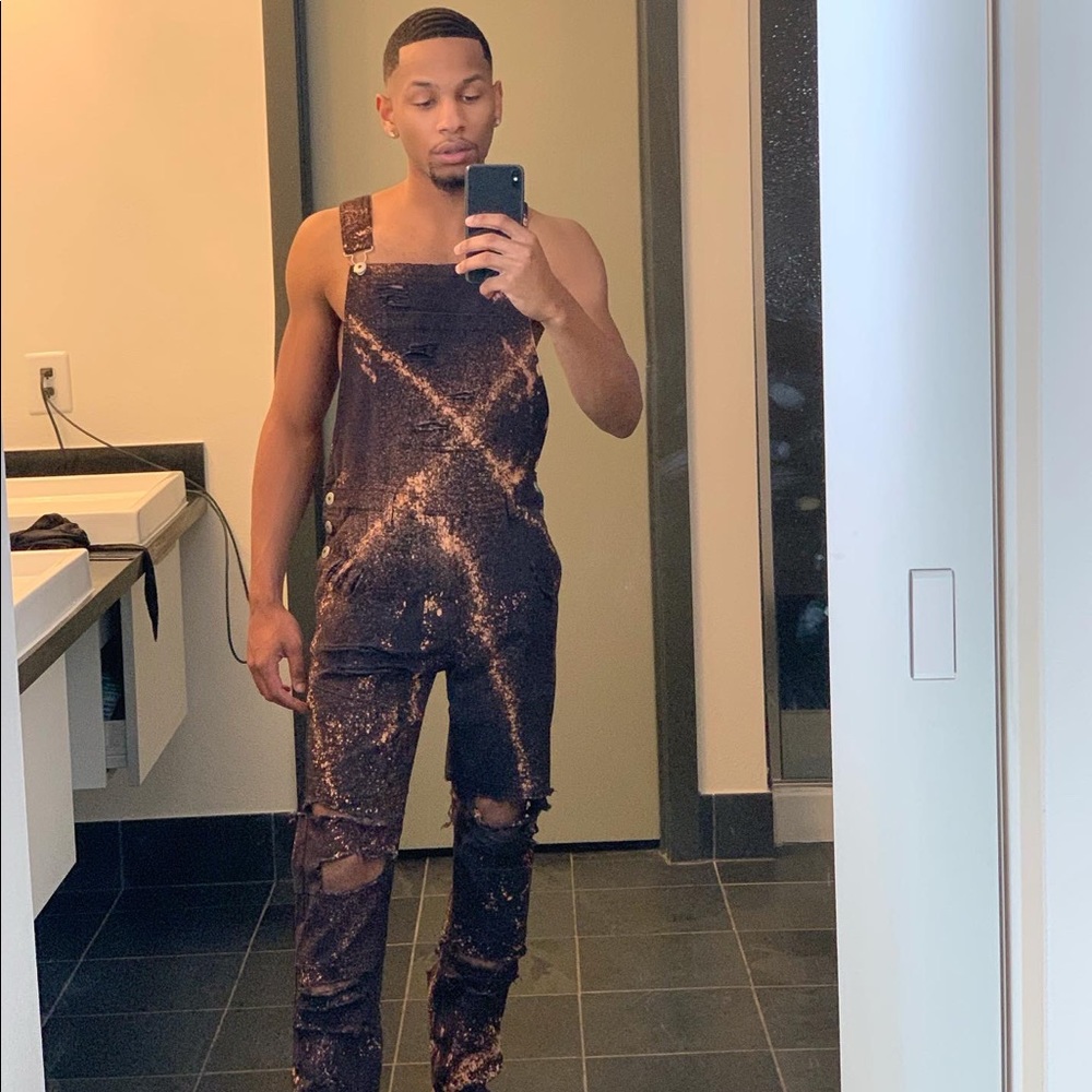 Distressed & Bleached Overalls